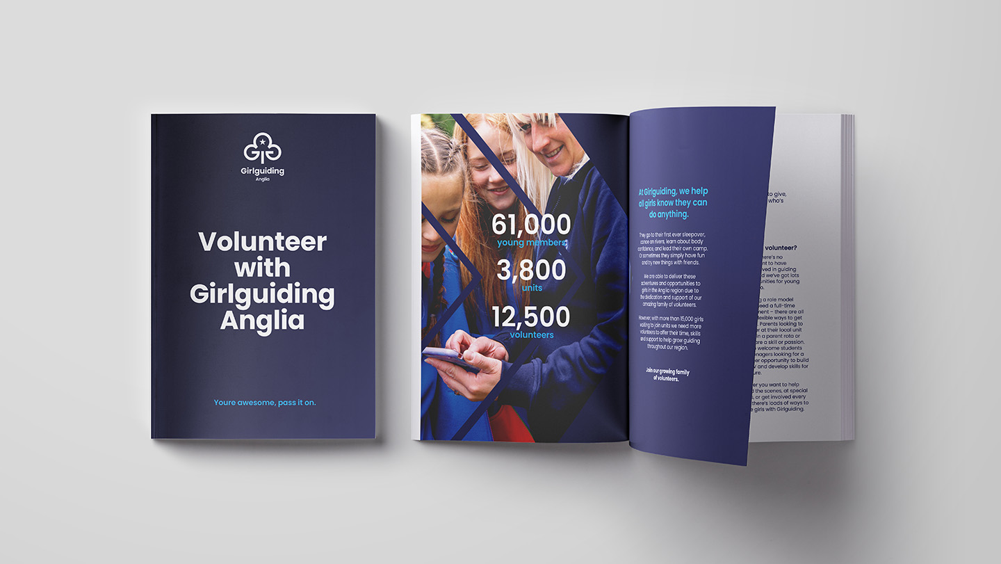 The brochure created to share more information about becoming a volunteer and what it's like. 